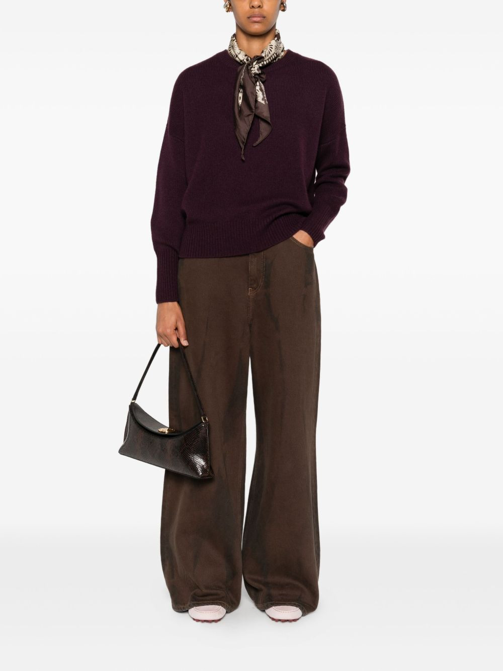round-neck cashmere sweater - 2