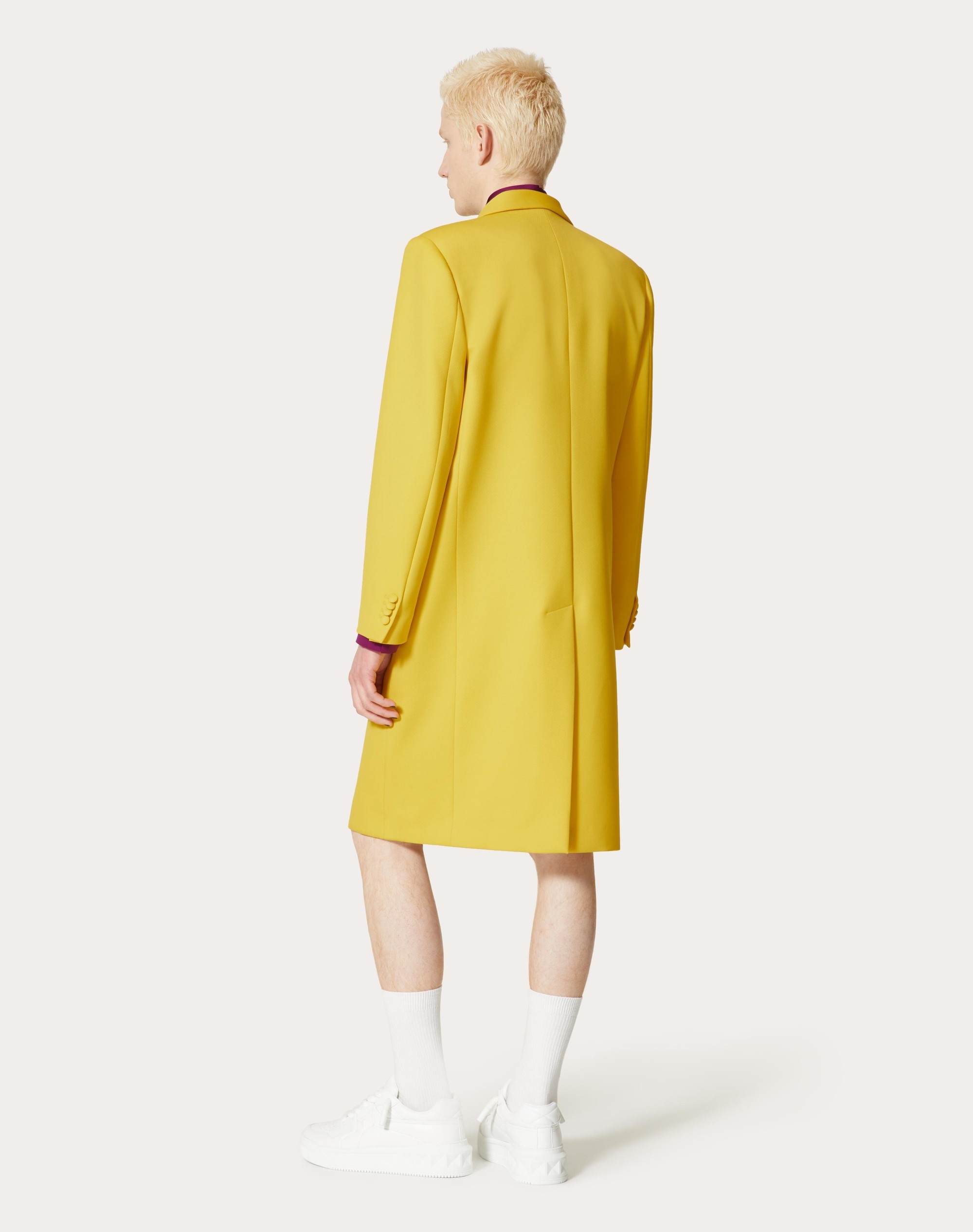 DOUBLE-BREASTED WOOL COAT - 4