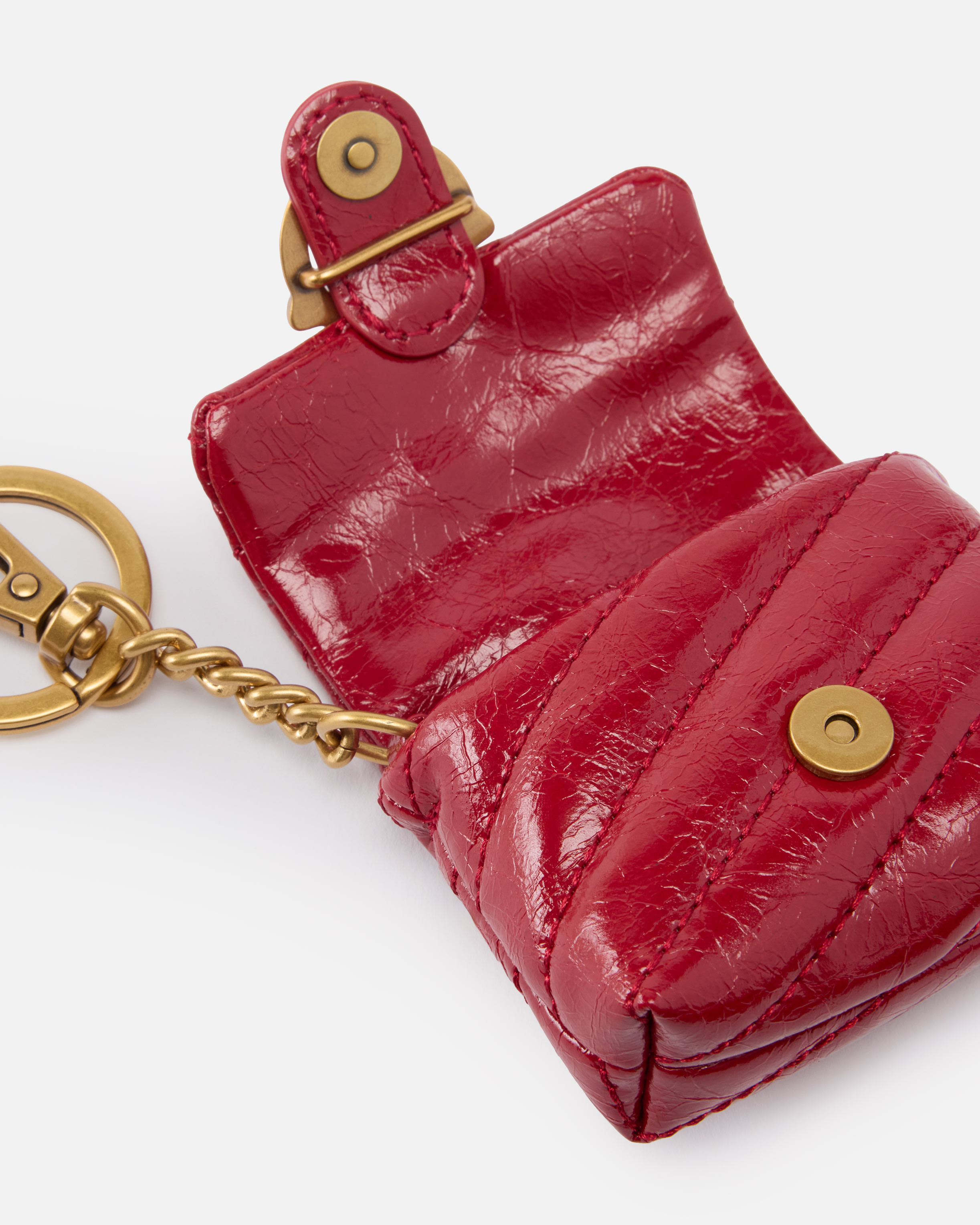 QUILTED AIRPODS CASE IN SHINY LEATHER WITH LOVE BIRDS LOGO - 3