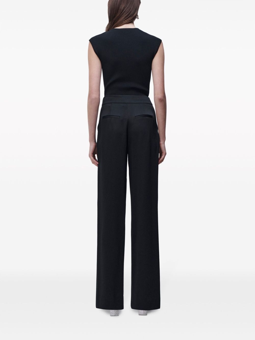 Kyra high-waisted crepe trousers - 4