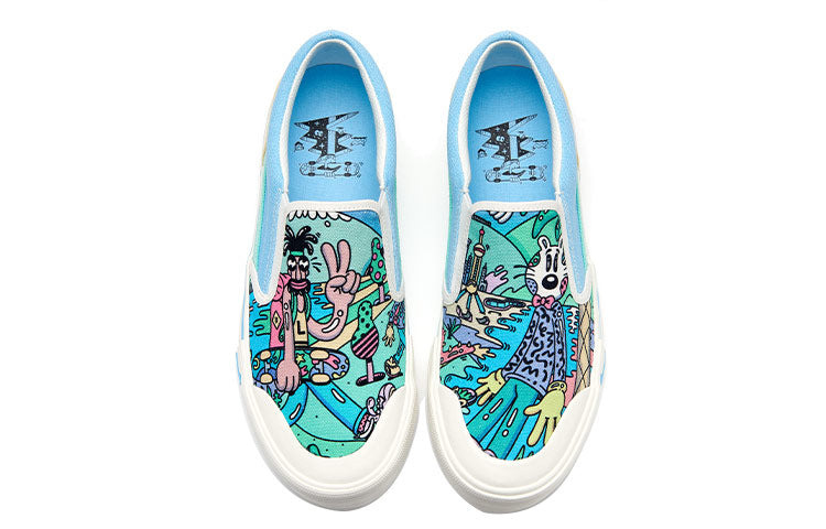 (WMNS) Li-Ning x Steven Harrington Boogie Shoes 'Blue Multi' AECR072-2 - 4
