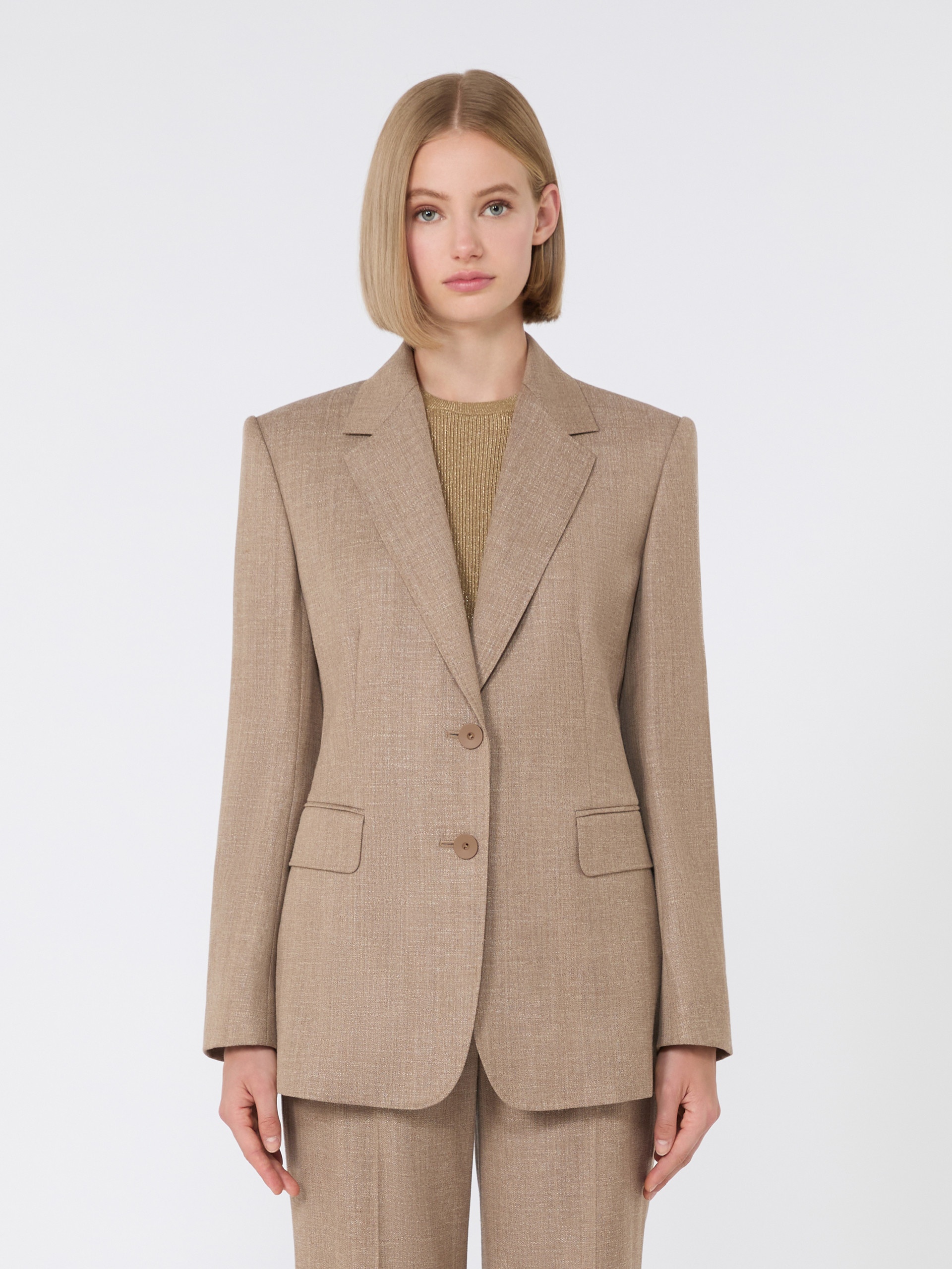 HODEIDA Wool-blend twill blazer - 3