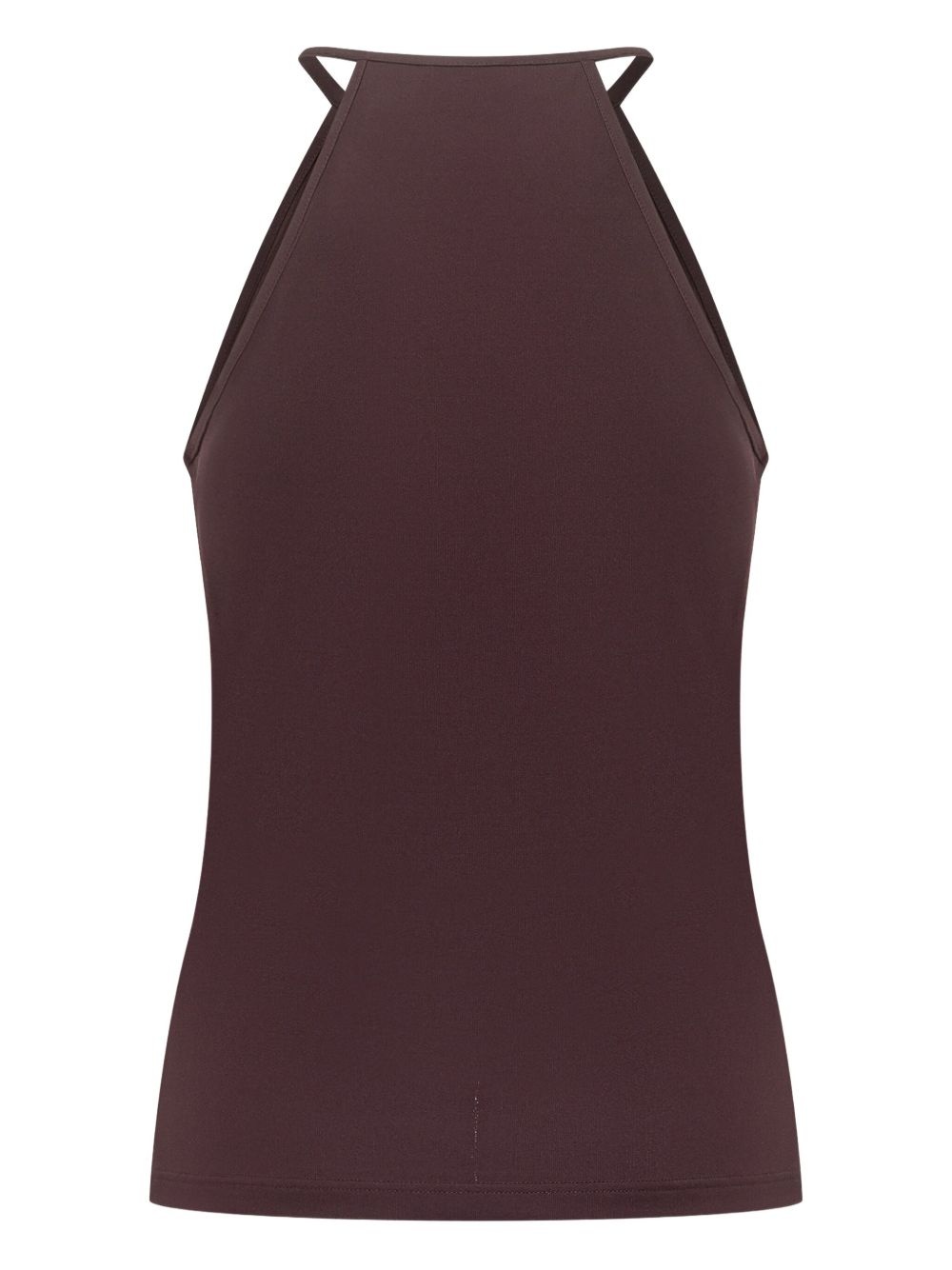 halterneck jersey top - 2