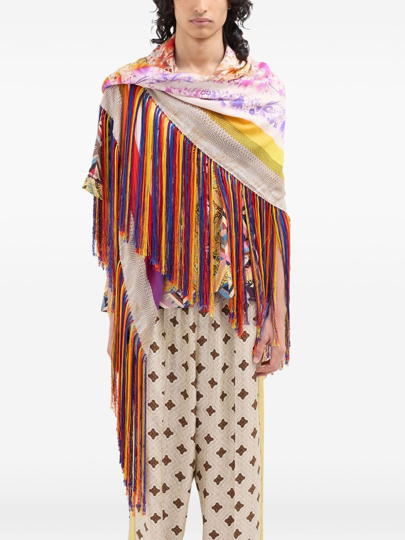Aloeuw floral-print fringed scarf 4