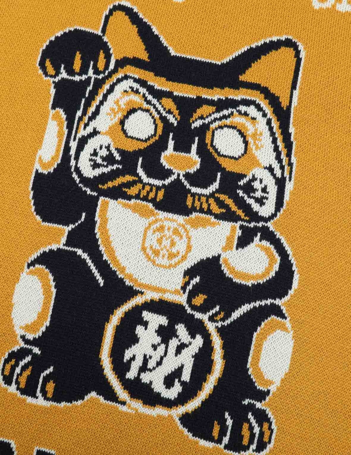 FORTUNE CAT INTARSIA-KNIT SWEATER - 7