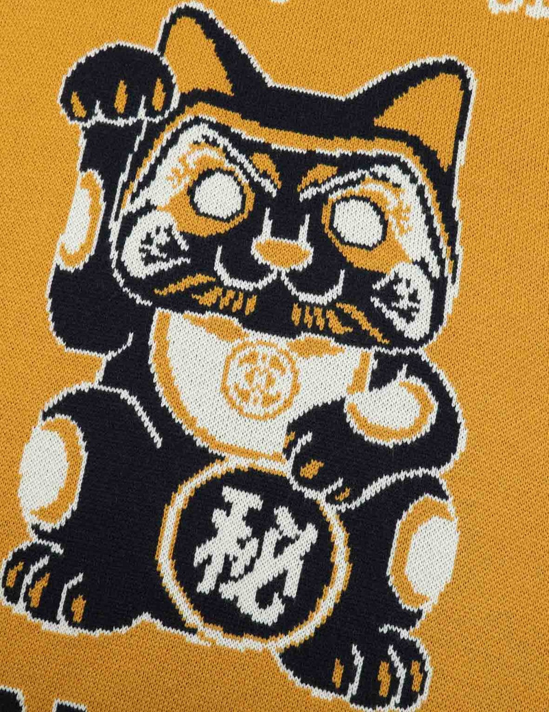 FORTUNE CAT INTARSIA-KNIT SWEATER 7