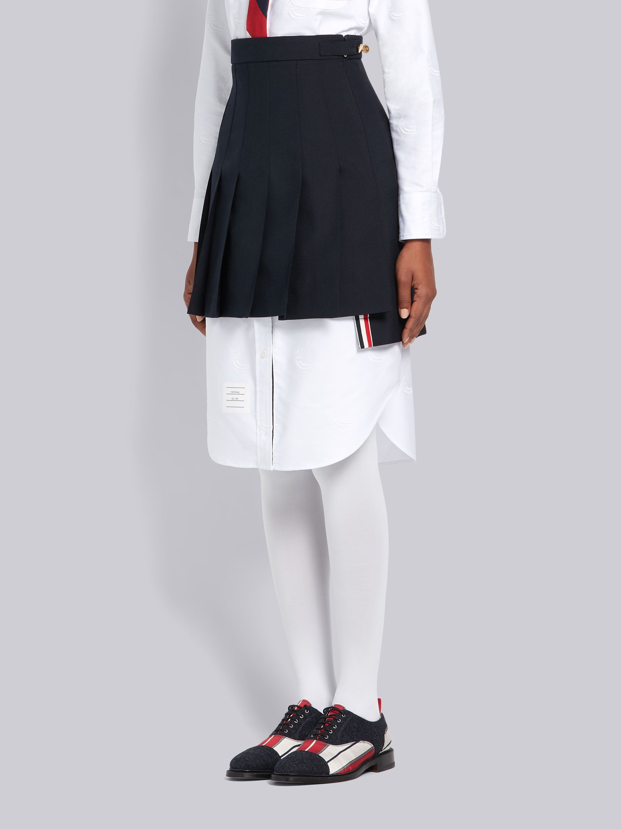 high-waist pleated mini skirt - 2