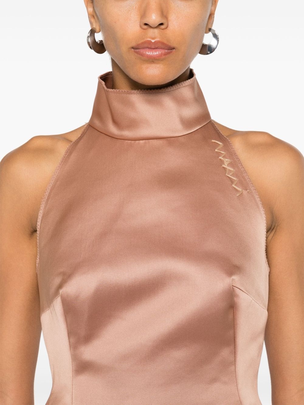 duchess satin mini dress - 5