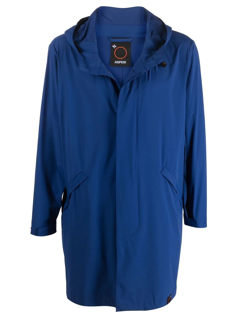 hooded single-breasted button coat - 1