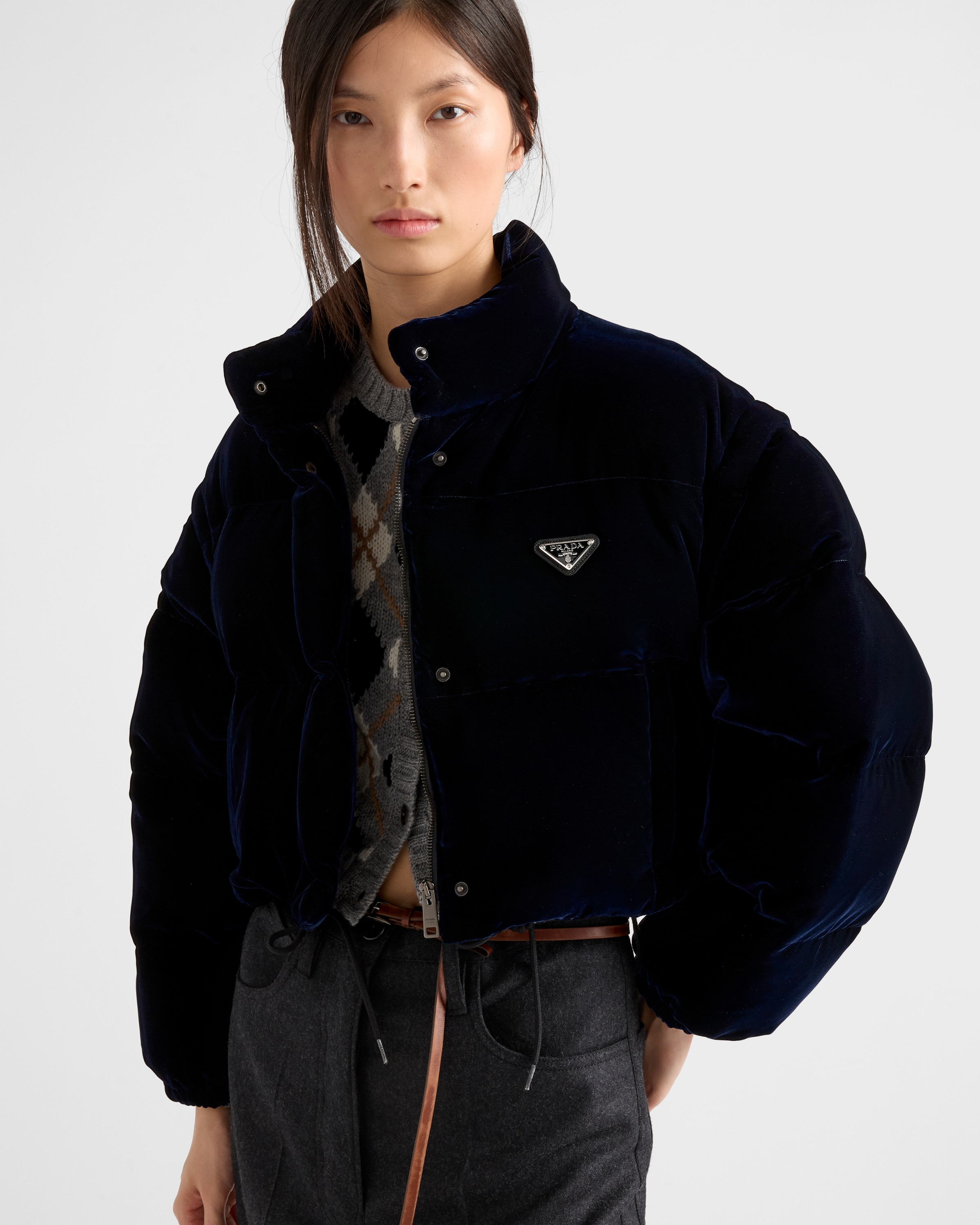 Velvet down jacket - 3