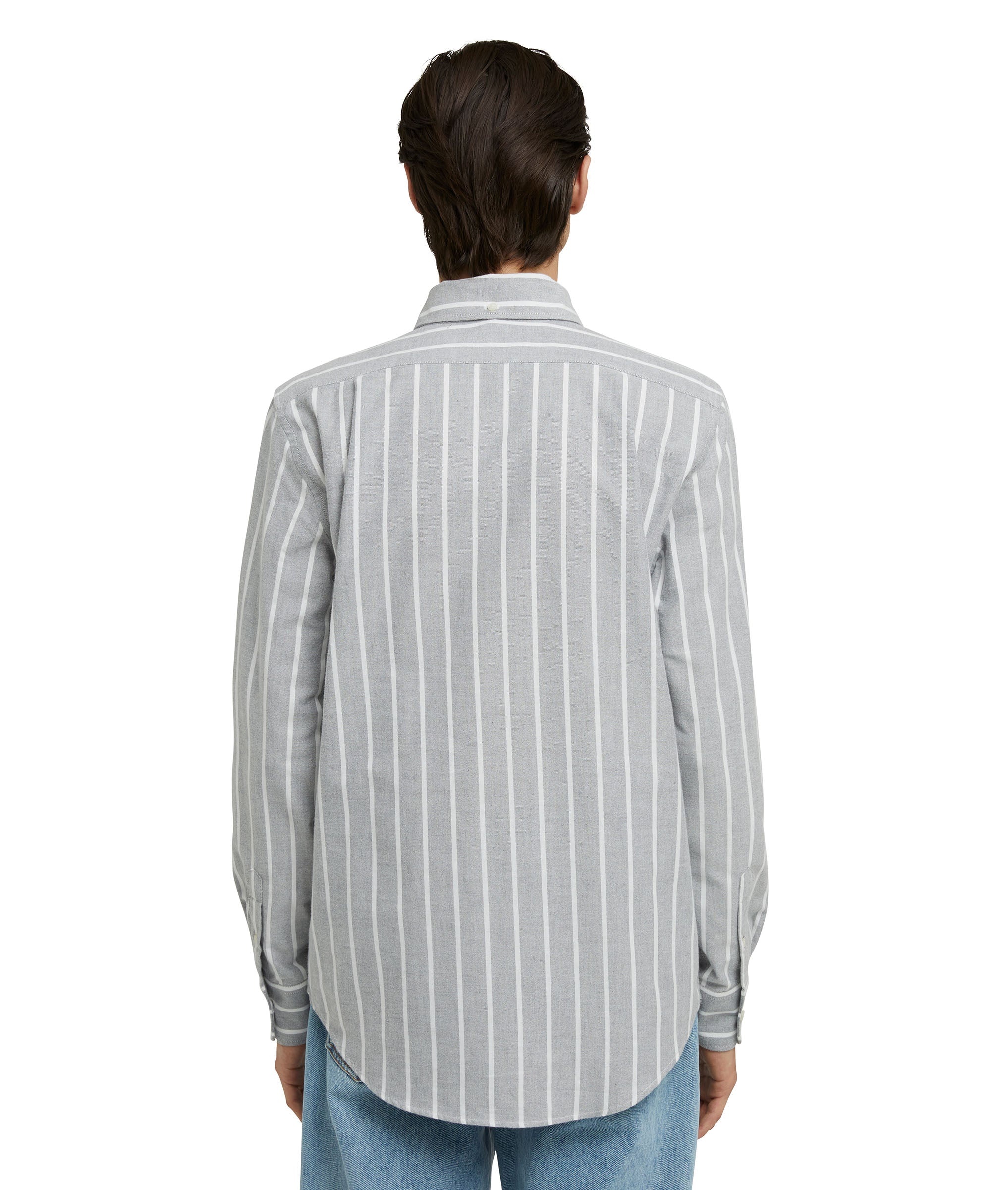 Striped organic cotton Oxford shirt - 3