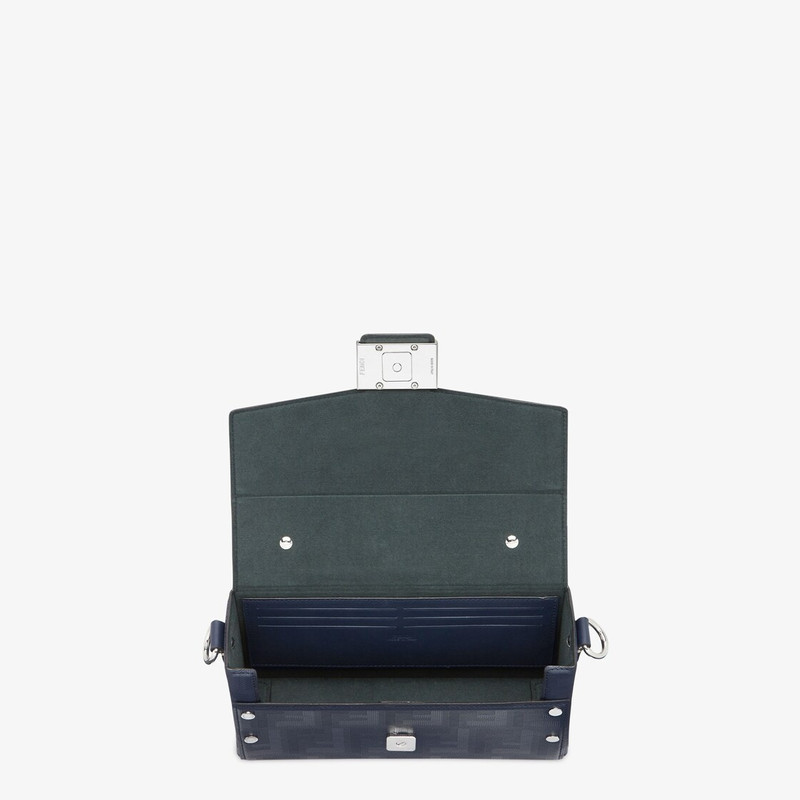 Dark blue leather bag 4