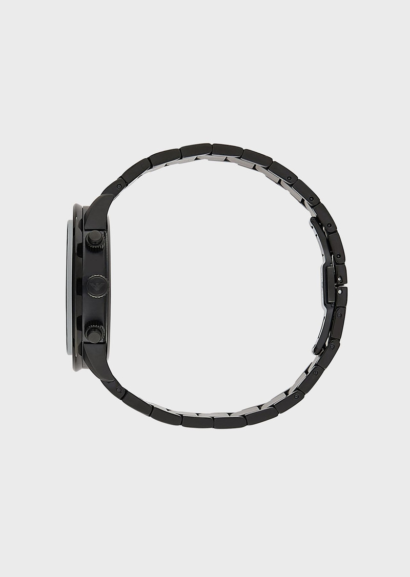 Men's Chronograph Black Stainless Steel Watch 4