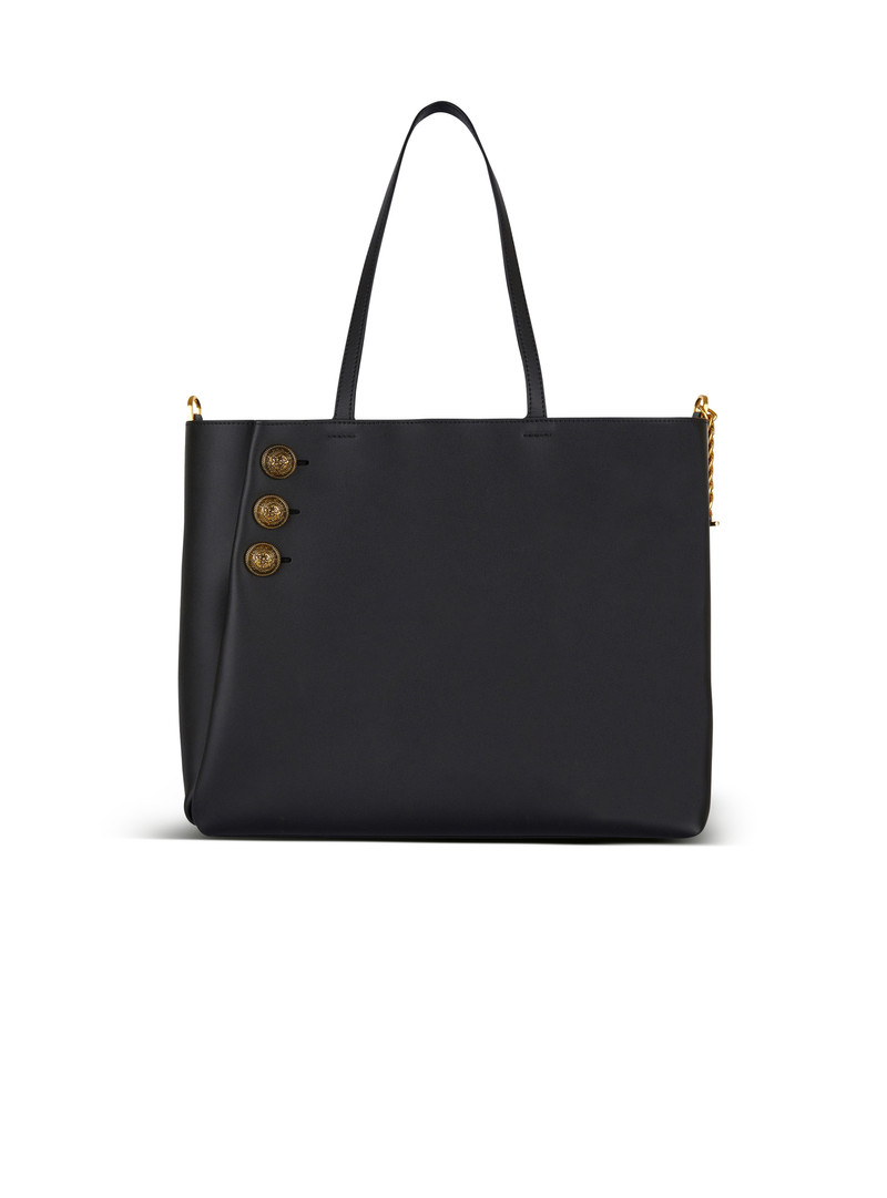 Emblème leather tote bag 8