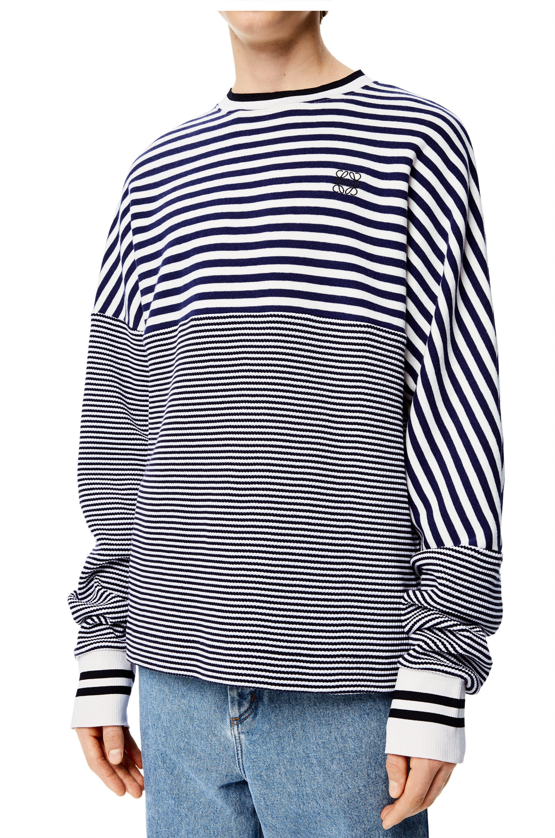 Anagram striped sweatshirt in cotton - 5