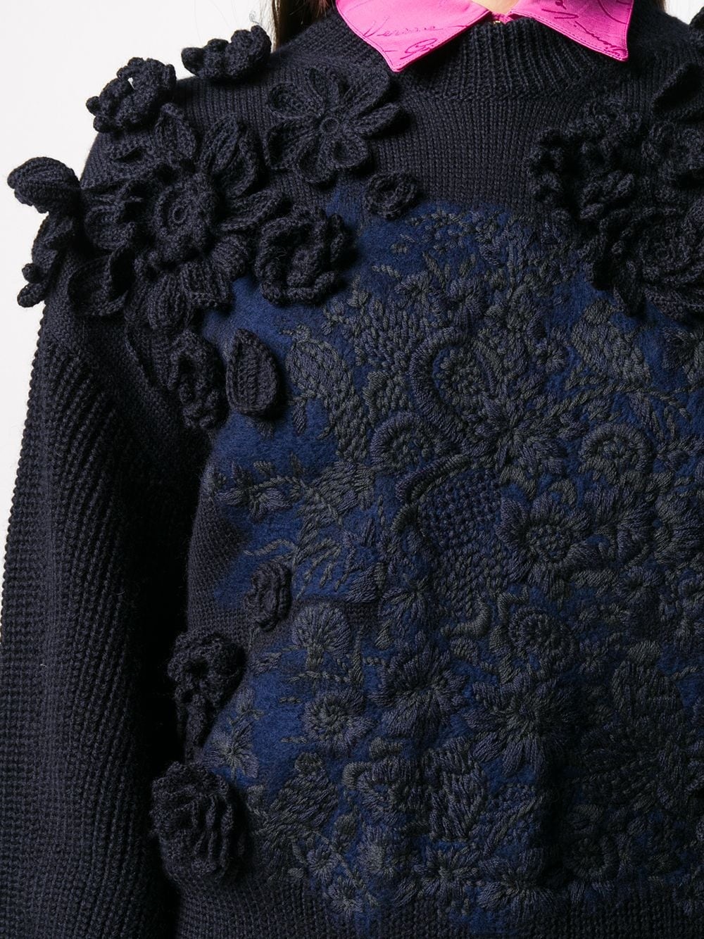 embroidered wool jumper - 5