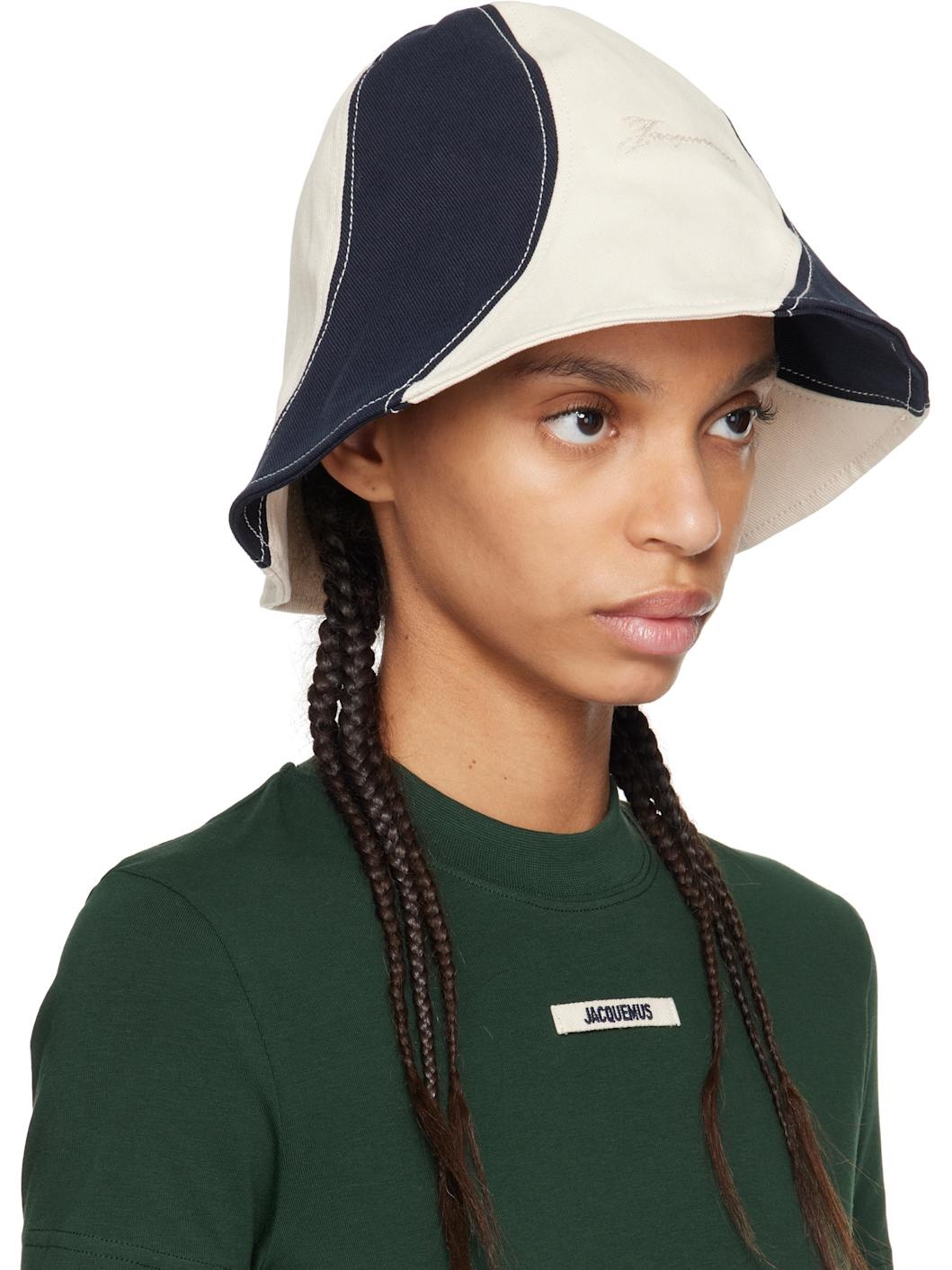 Off-White & Navy 'Le Bob Gelato' Bucket Hat - 2