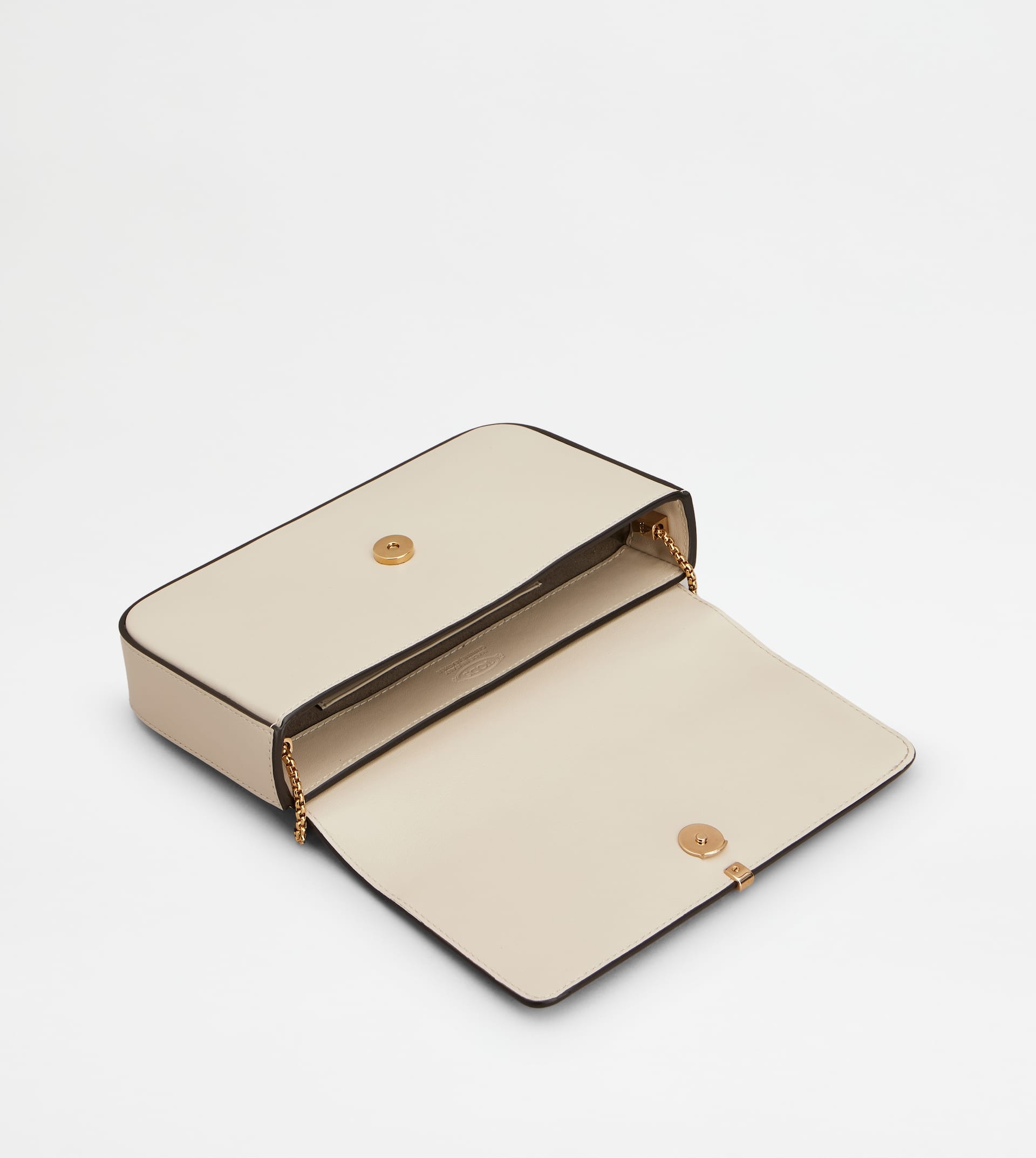 FLAP MINI BAG IN LEATHER - OFF WHITE - 5
