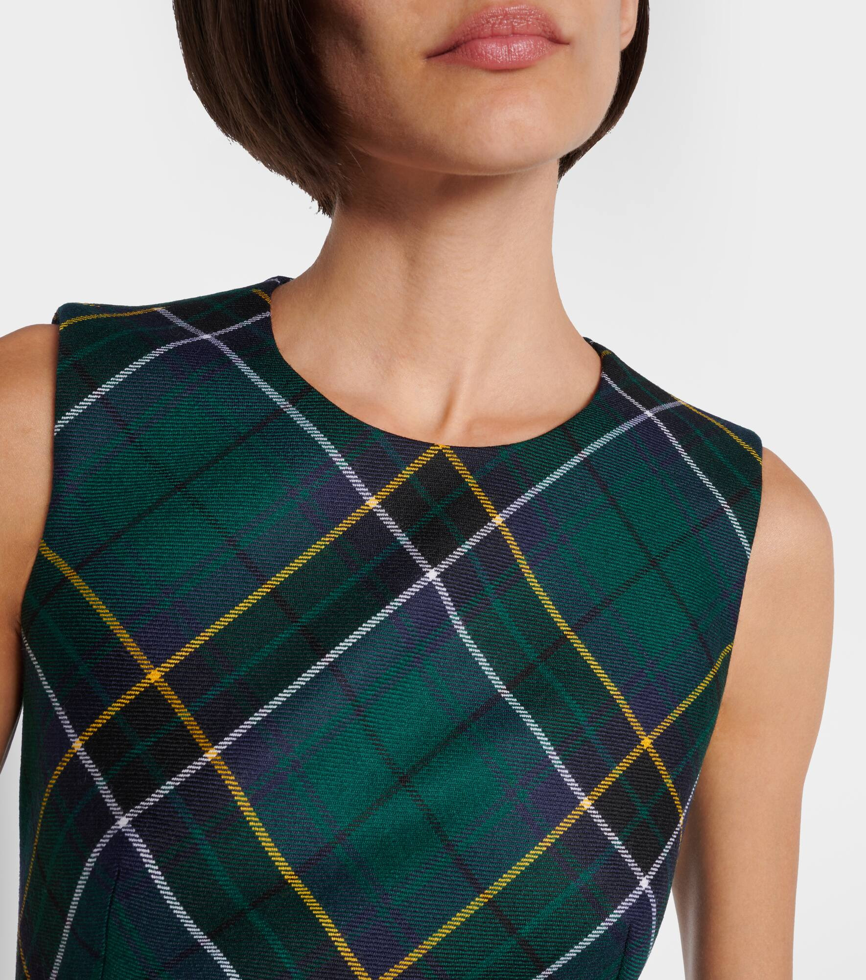 Tartan wool minidress - 4