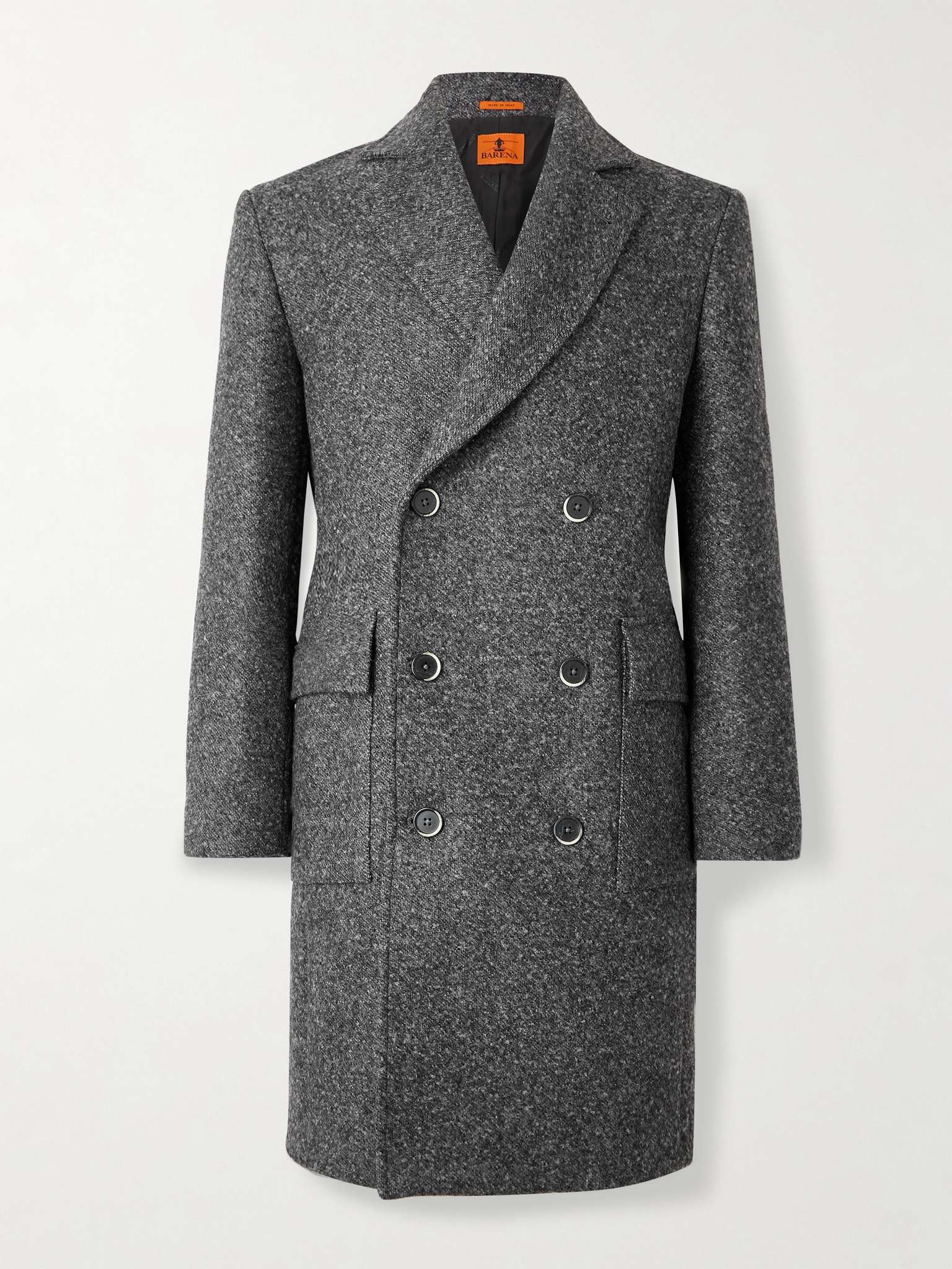 Double-Breasted Melton Wool-Blend Coat - 1