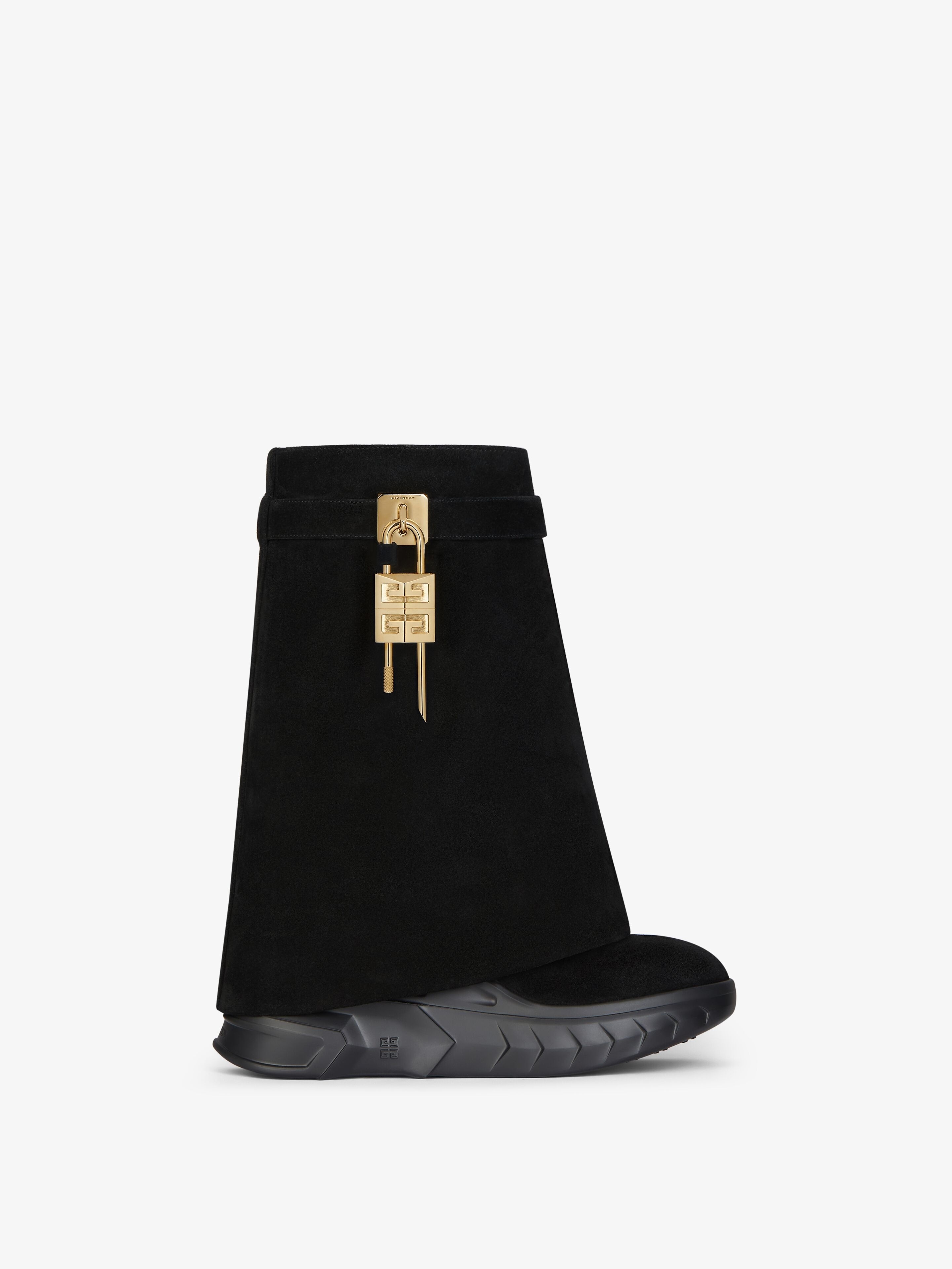 SHARK LOCK BIKER ANKLE BOOTS IN SUEDE - 1