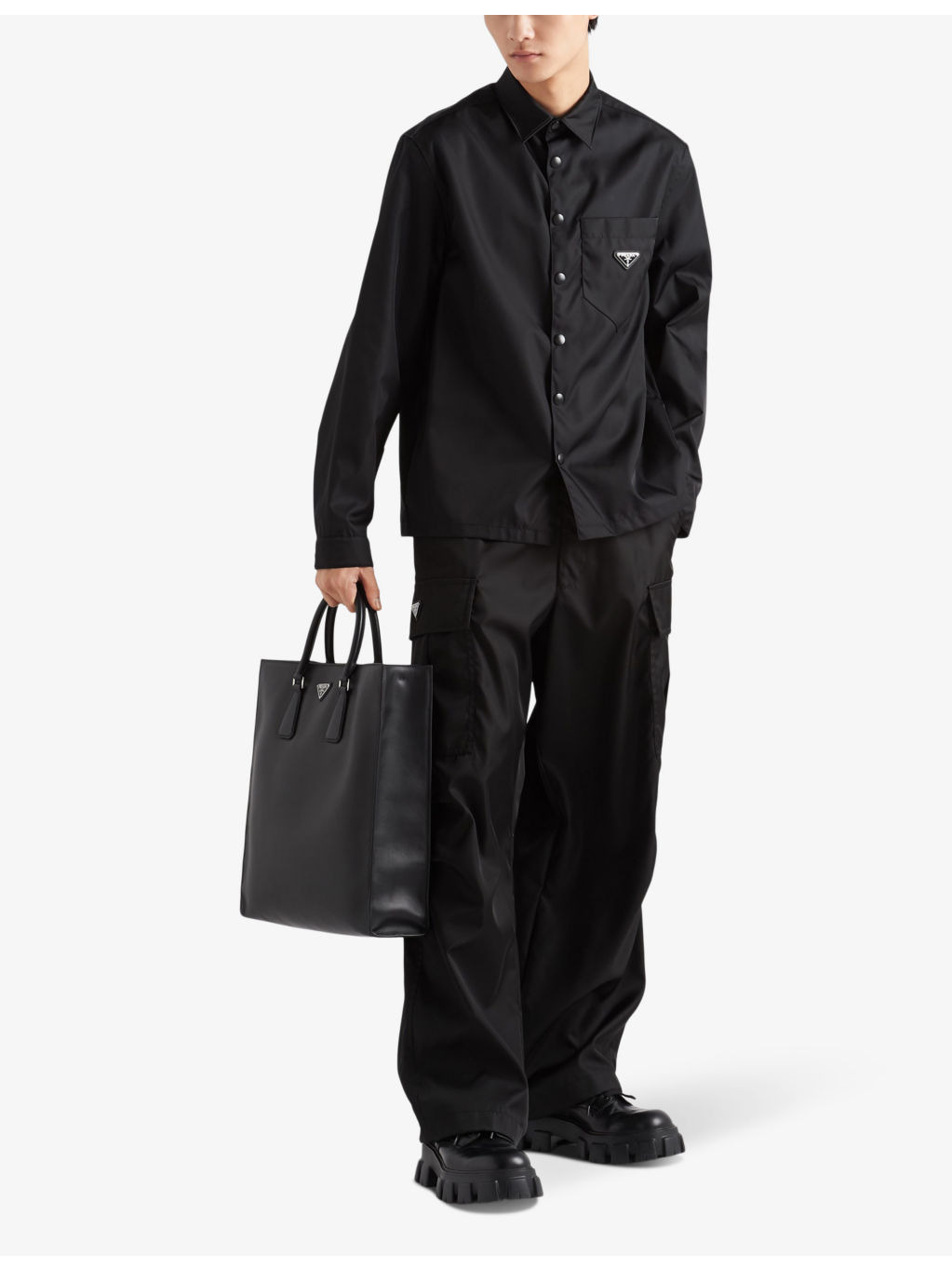 Re-Nylon brand-plaque recycled-polyamide shirt - 2