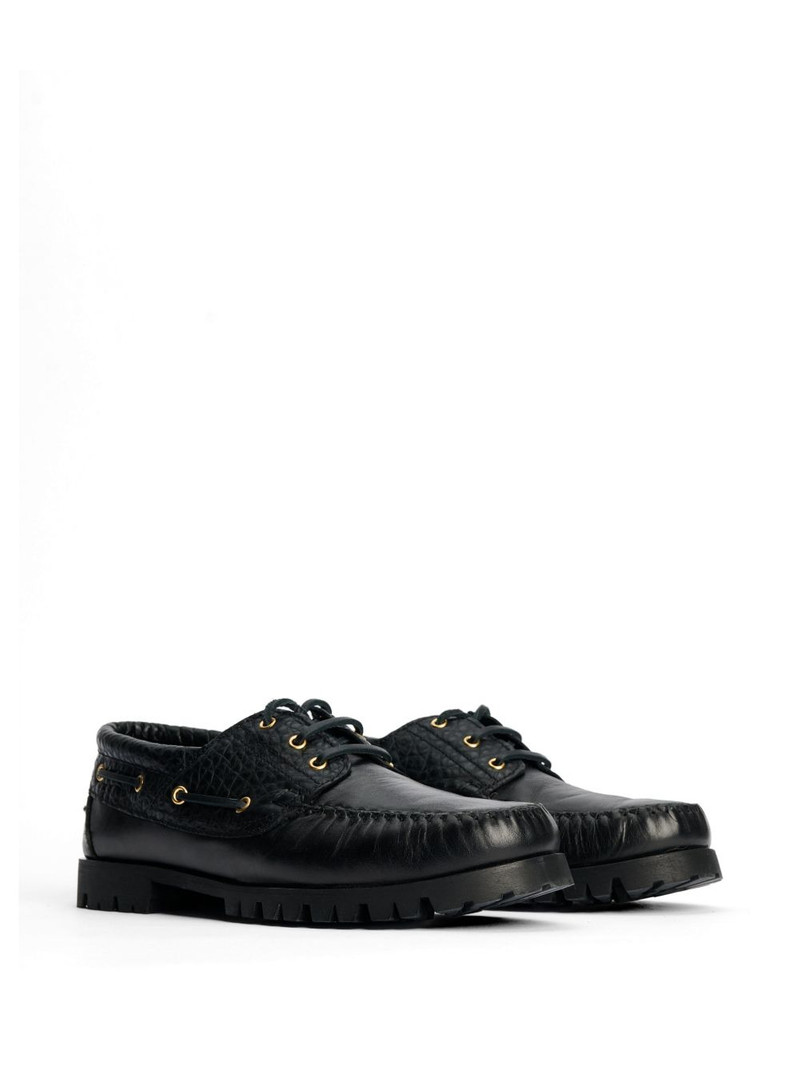 VINNY’s Aztec crocodile-effect boat shoes outlook