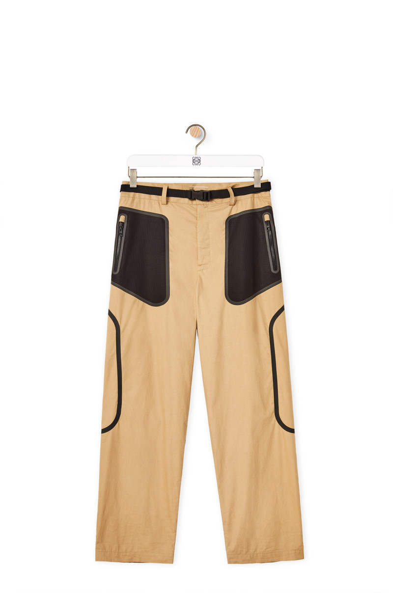 Bi-colour pocket trousers in organic cotton 1