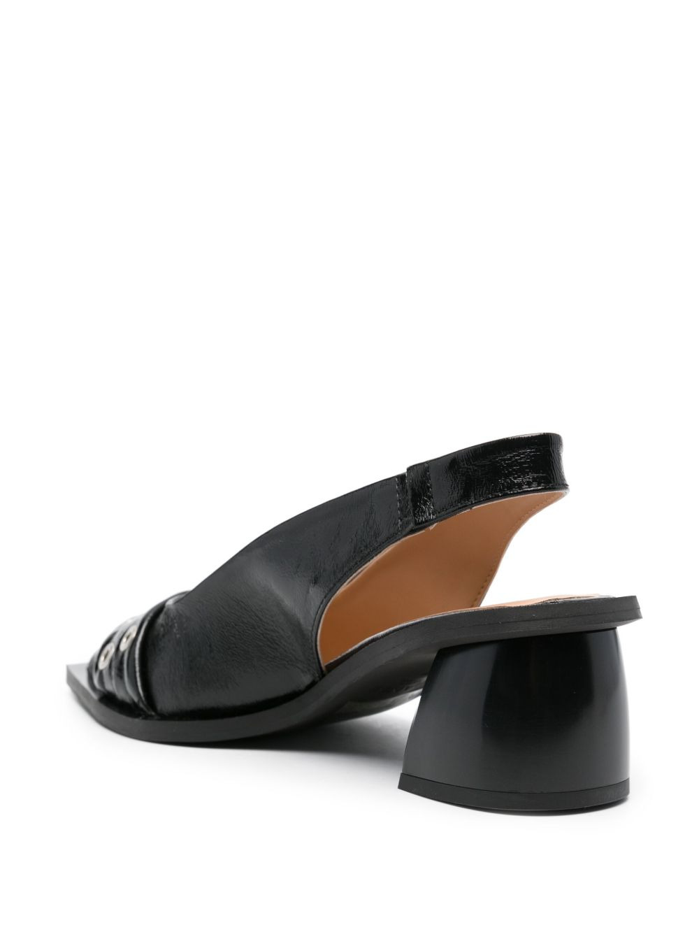 50mm eyelet-detail slingback pumps - 3