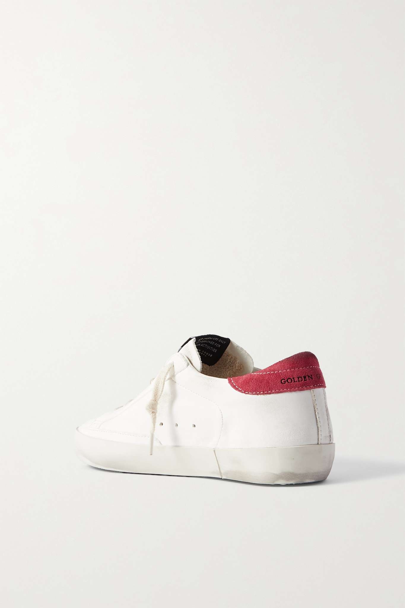 Super-Star suede-trimmed distressed leather sneakers - 3