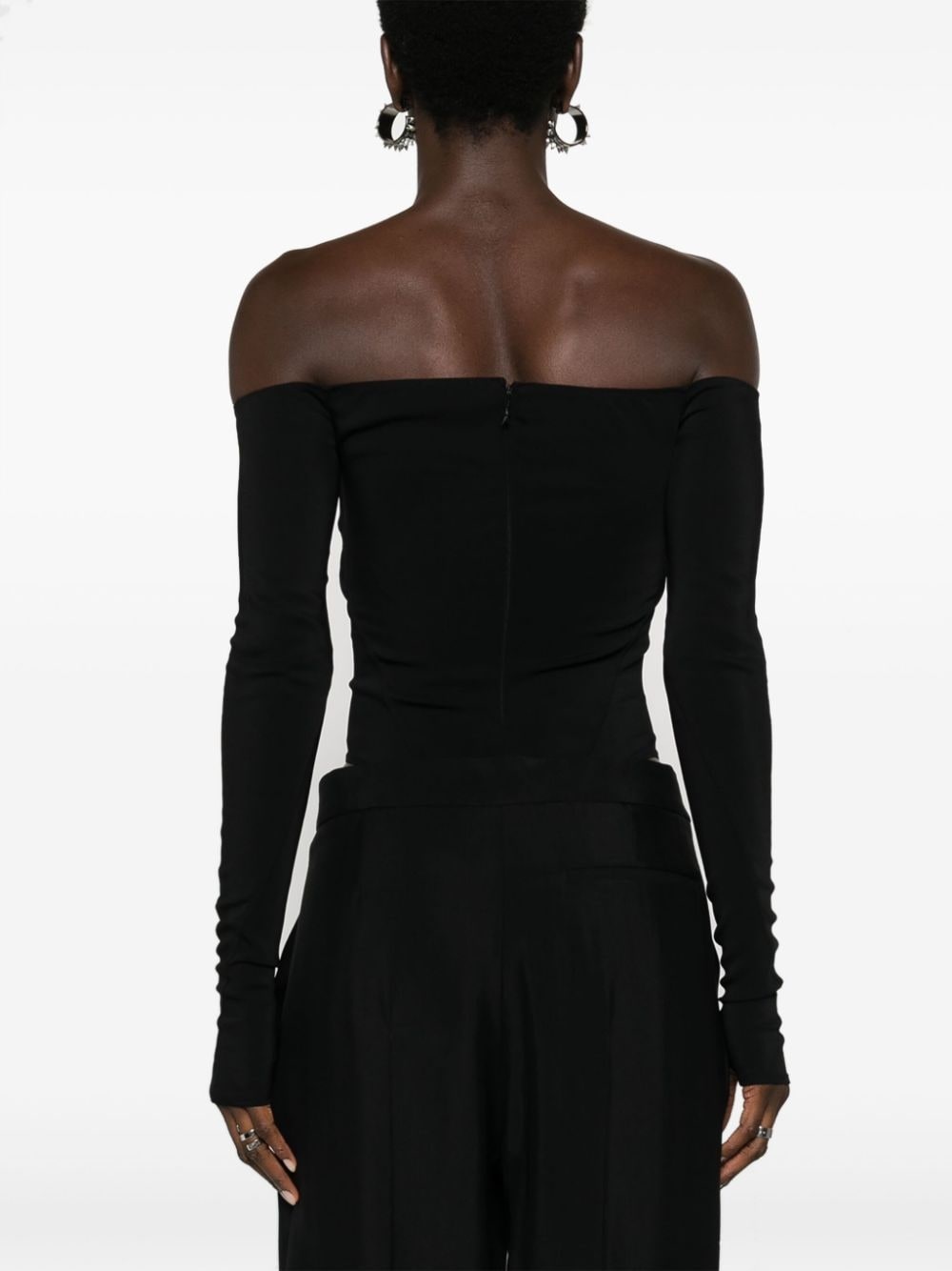 off-shoulder cut-out bodysuit - 4