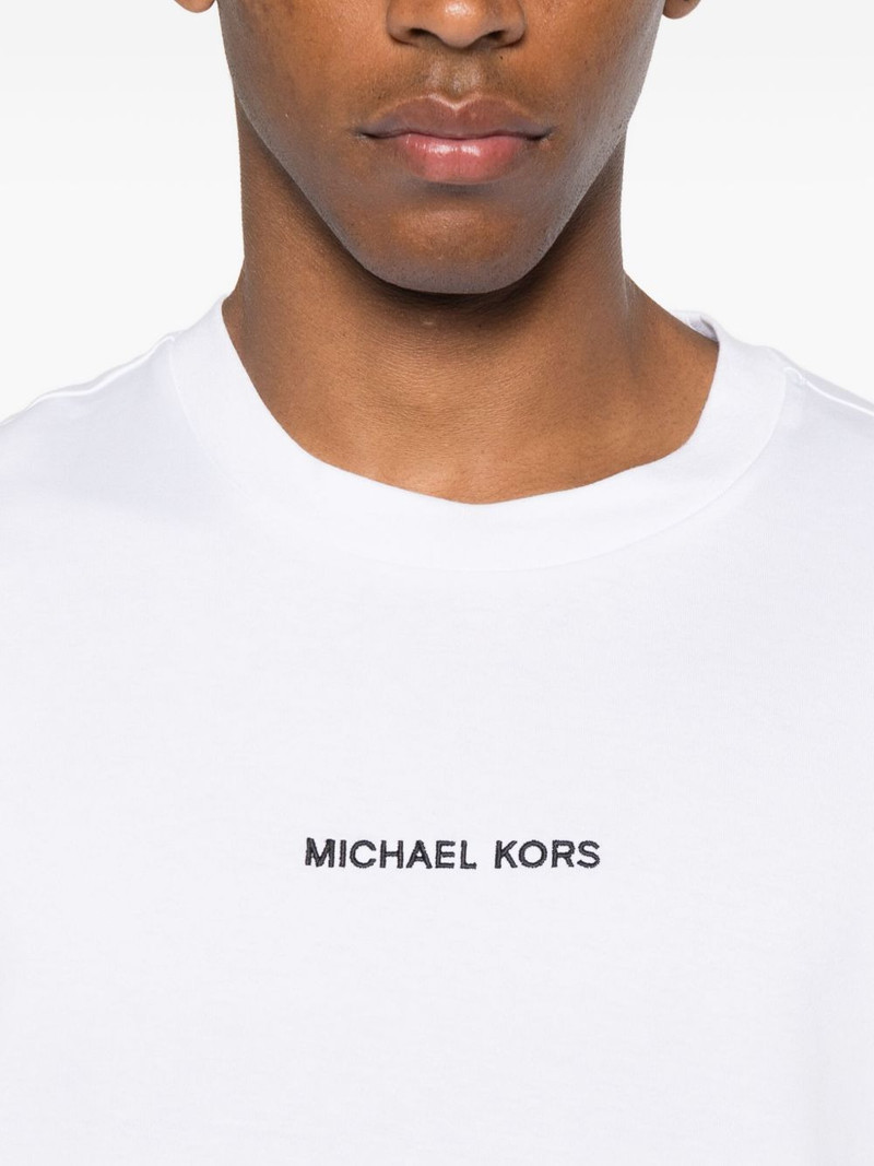 logo-embroidered cotton T-shirt 4