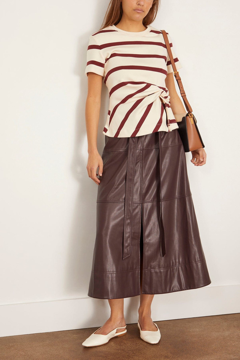TANYA TAYLOR Hudley Skirt in Oxblood outlook