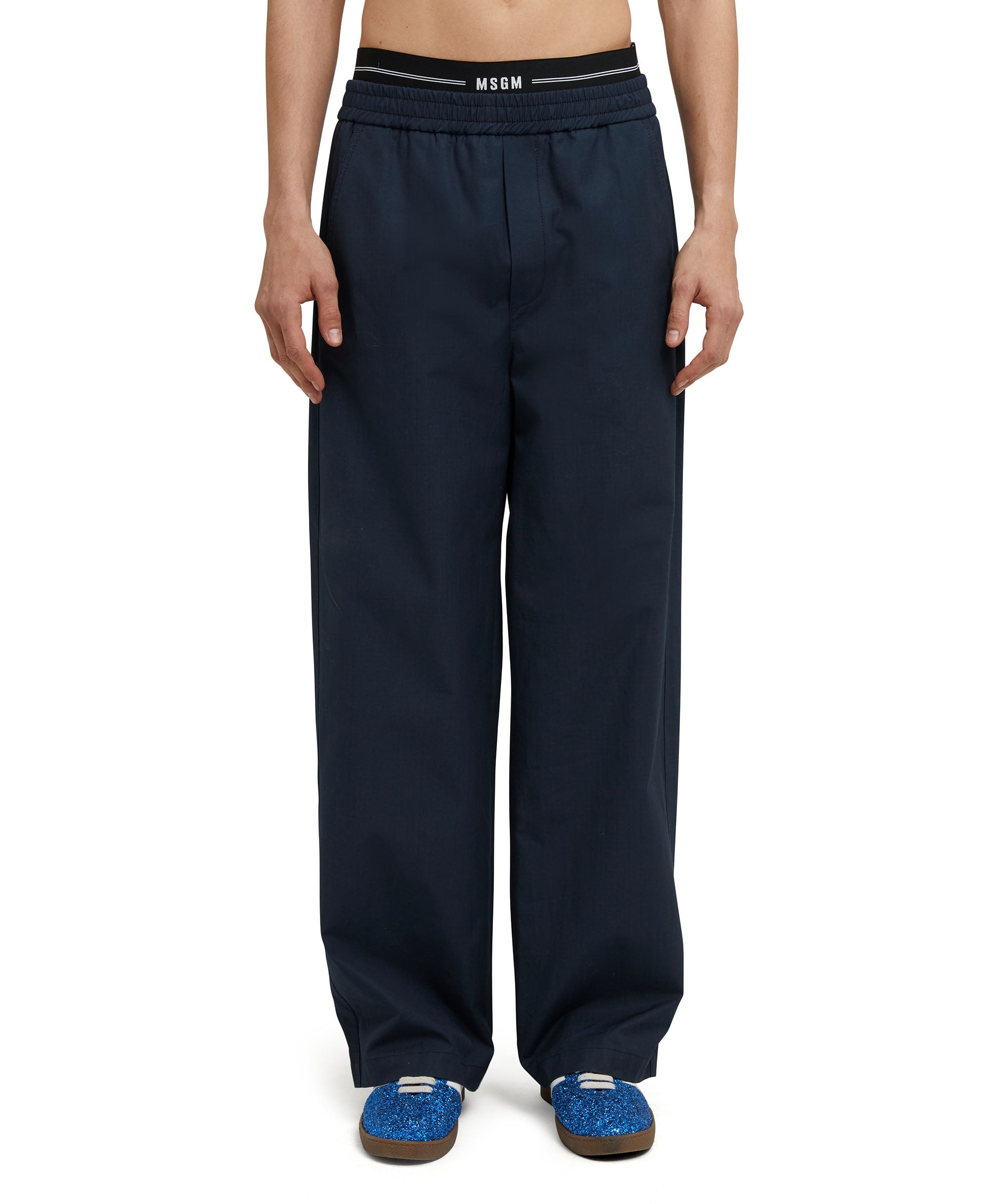 Double pleated trousers in "Recycled Cotton Ripstop" fabric - 2