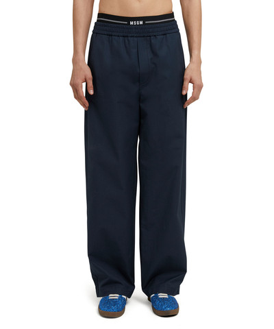 MSGM Double pleated trousers in "Recycled Cotton Ripstop" fabric outlook