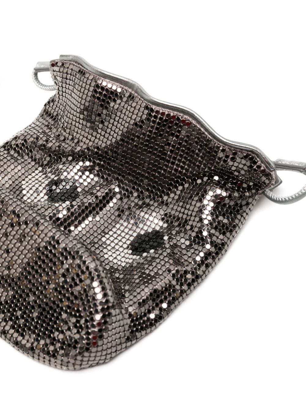 studded mesh-design bucket bag - 3