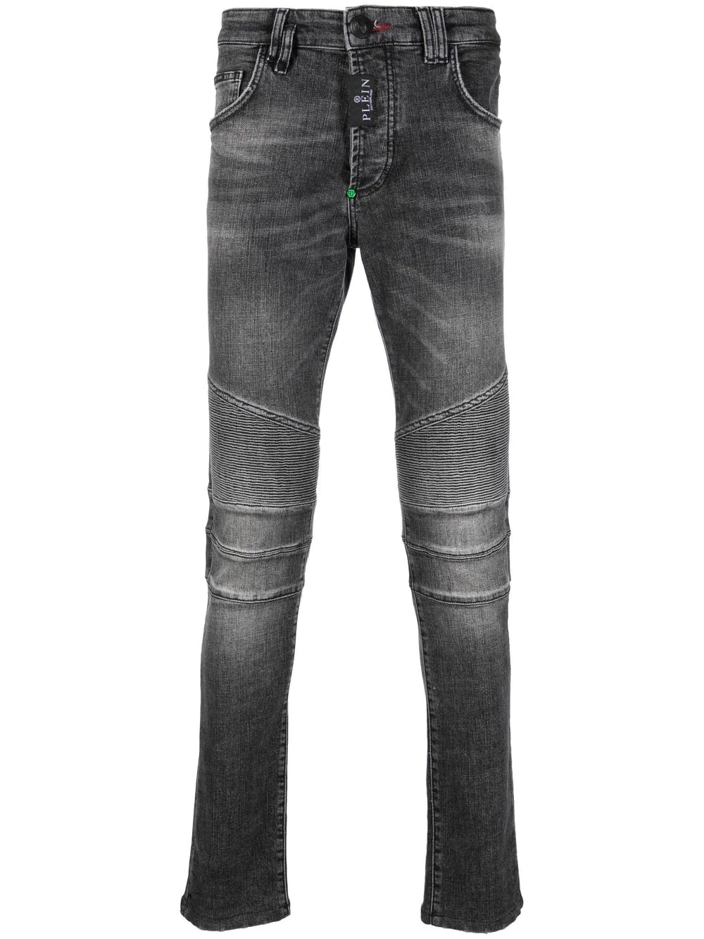 washed skinny-cut jeans - 1