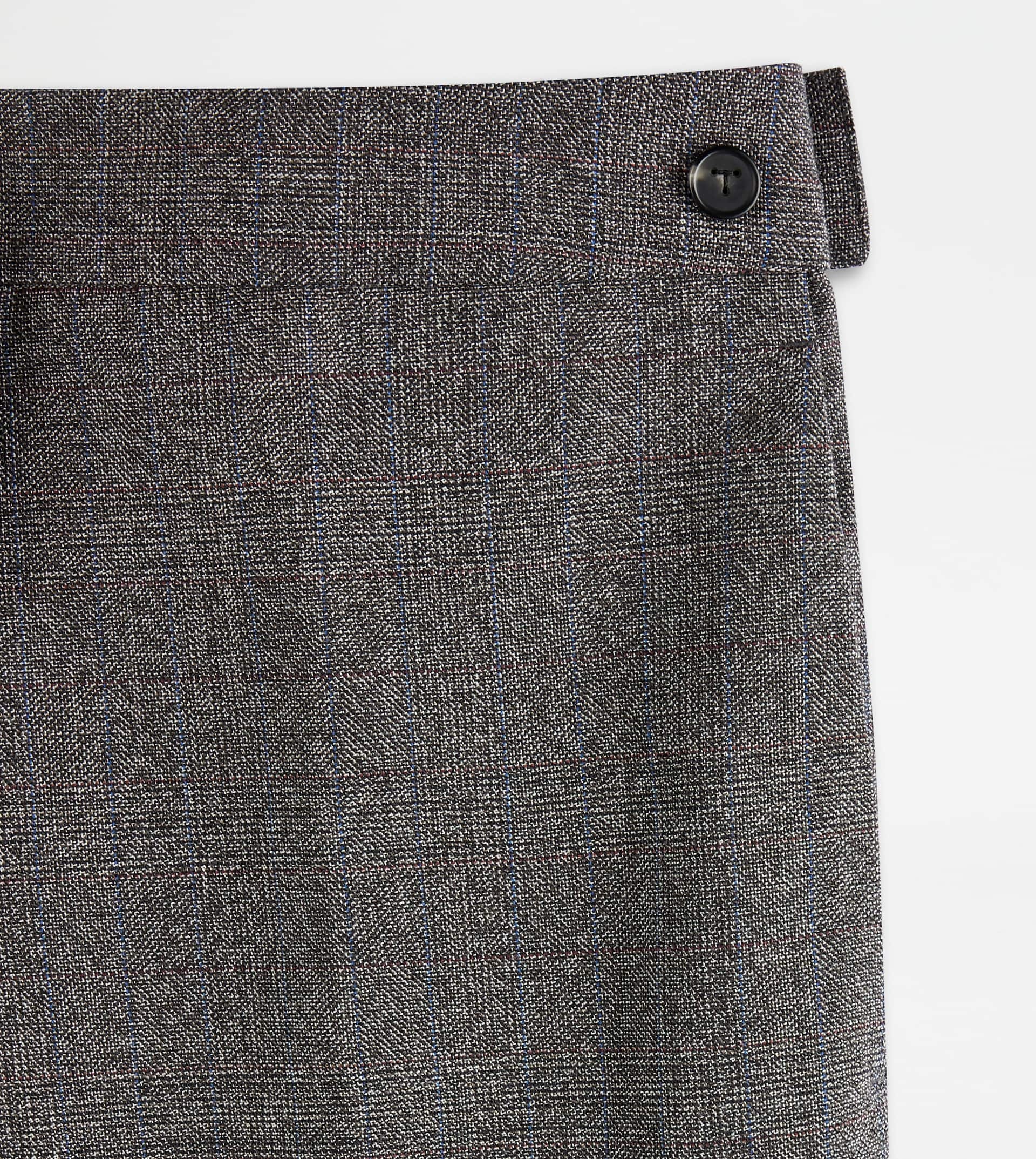 PANTS IN WOOL WITH TURN-UPS - GREY - 6