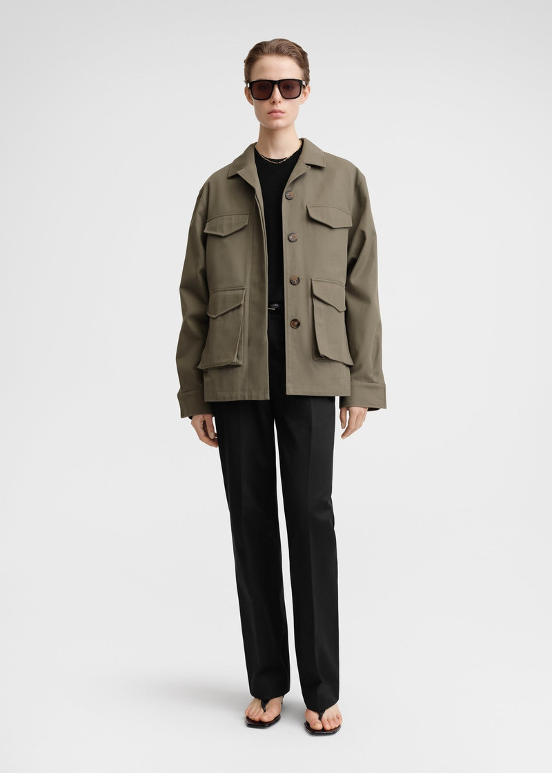 Totême Army jacket khaki green outlook
