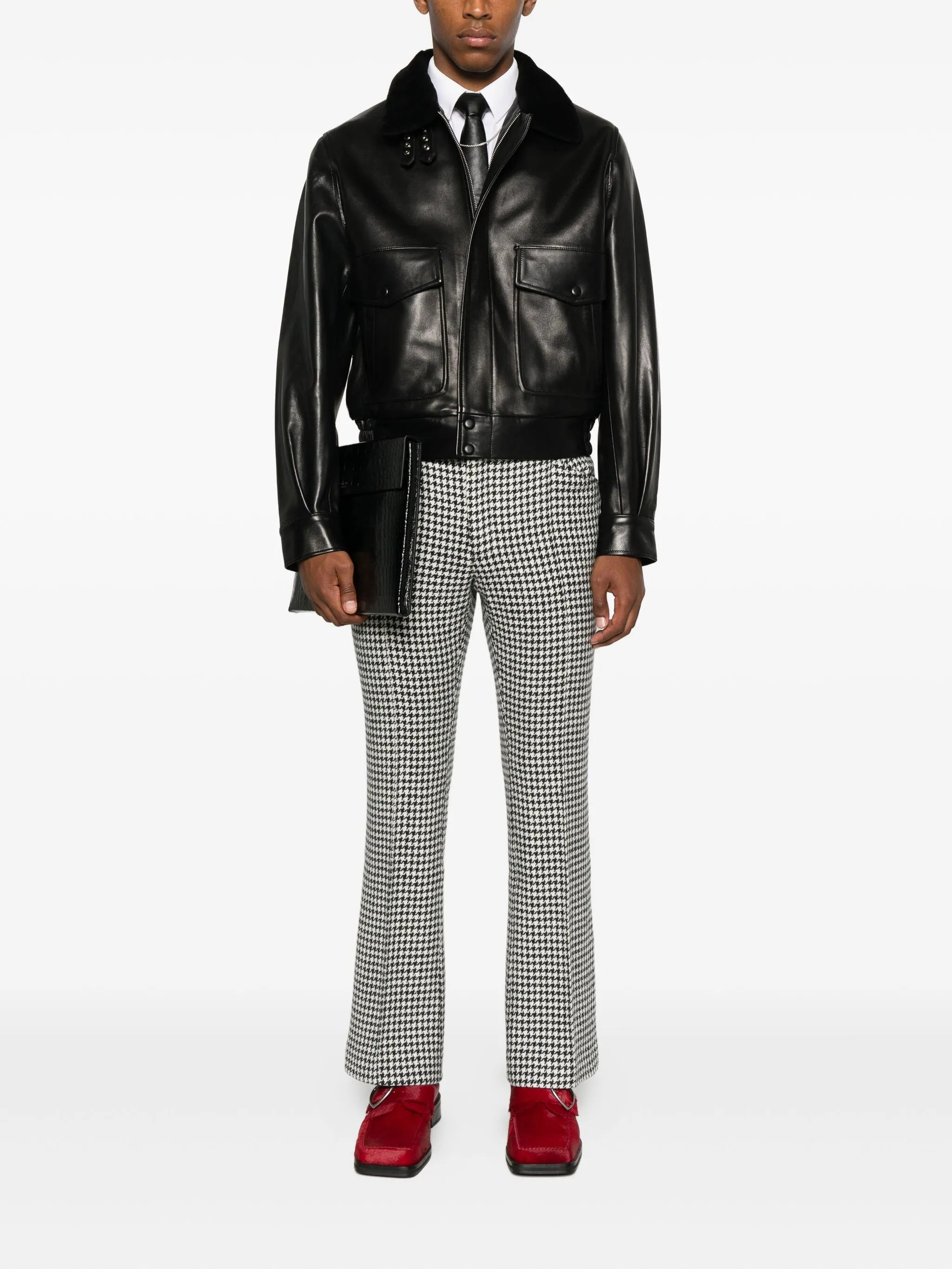 Ernest W. Baker Flap-pocket Leather Jacket - 2