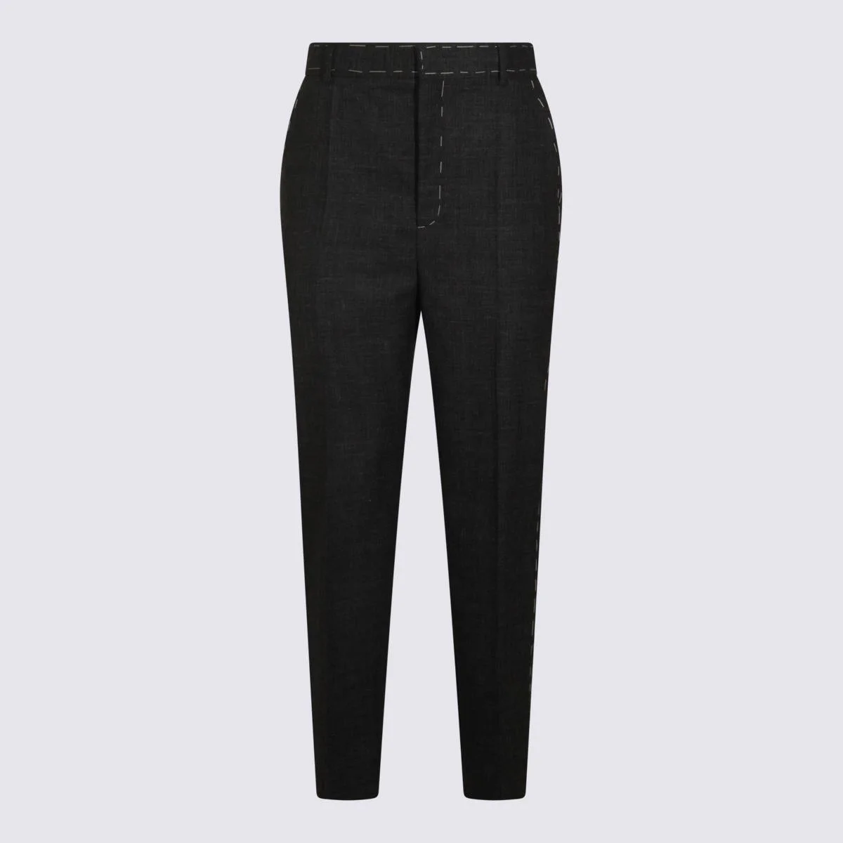 Moschino Dark Grey Wool Pants - 1
