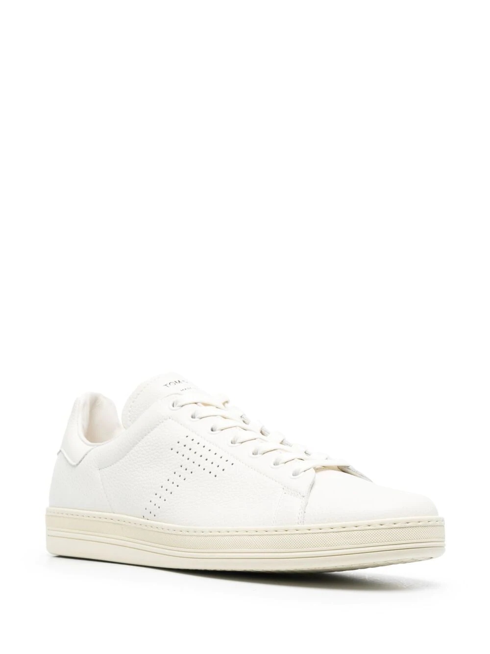 punch-hole detail lace-up sneakers - 2