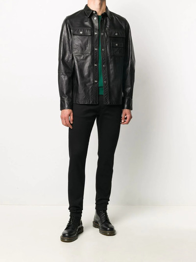 Diesel leather overshirt outlook