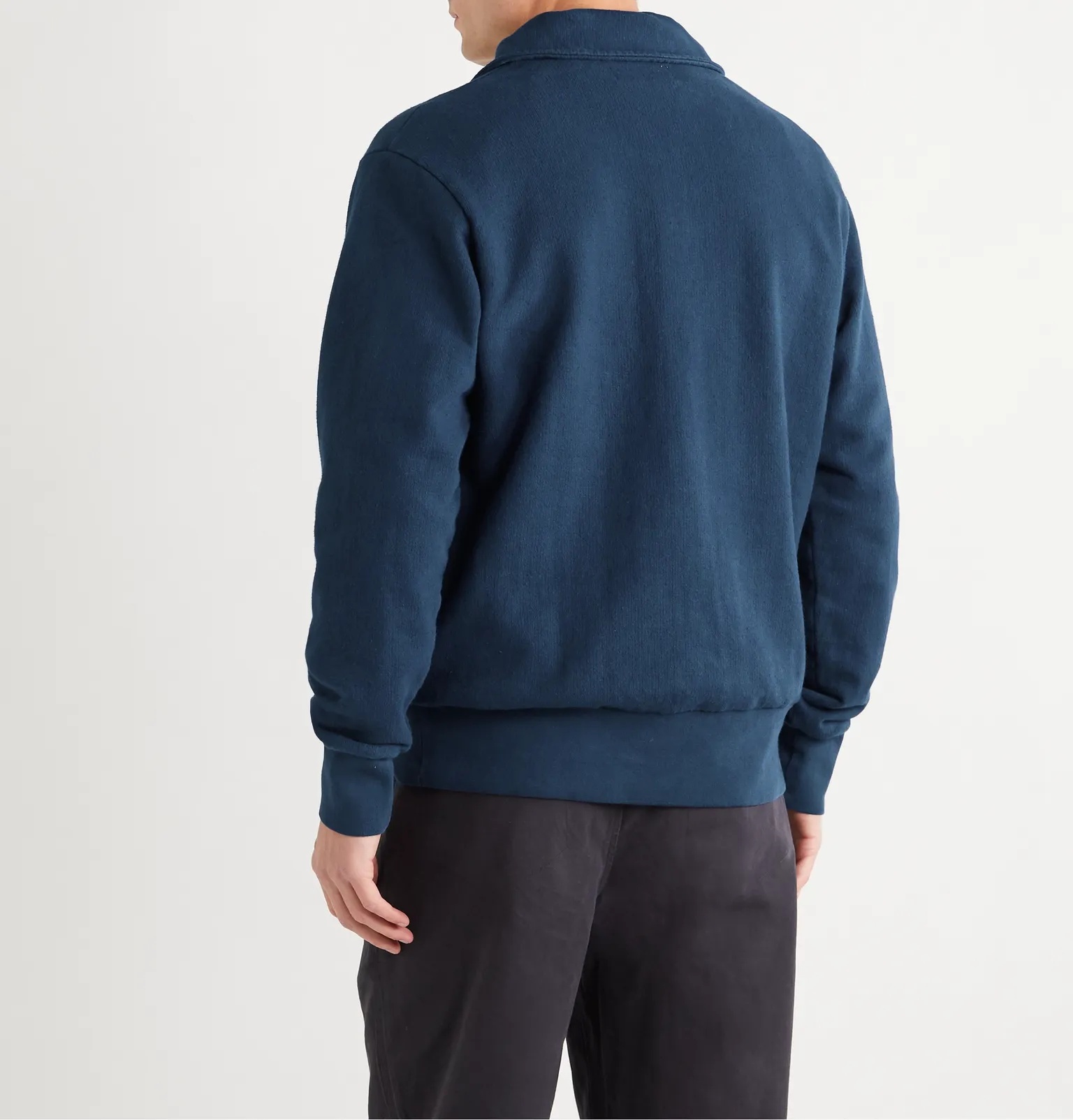 Half-Zip Loopback Cotton-Jersey Sweatshirt - 4