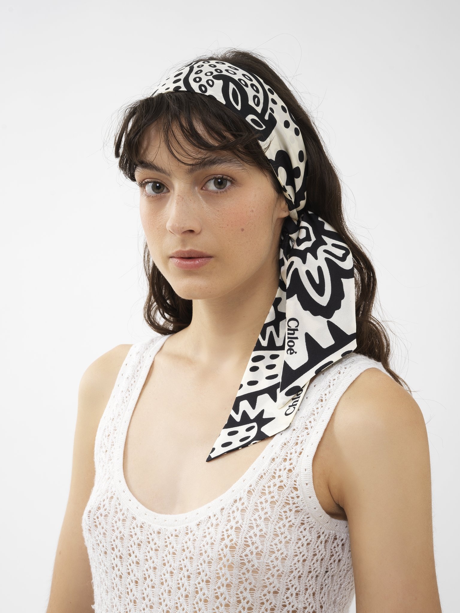 BANDANA PRINT BANDEAU SCARF - 4