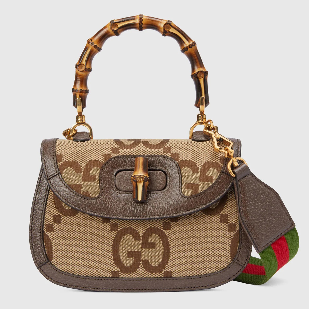 Gucci Bamboo 1947 jumbo GG small top handle bag - 1
