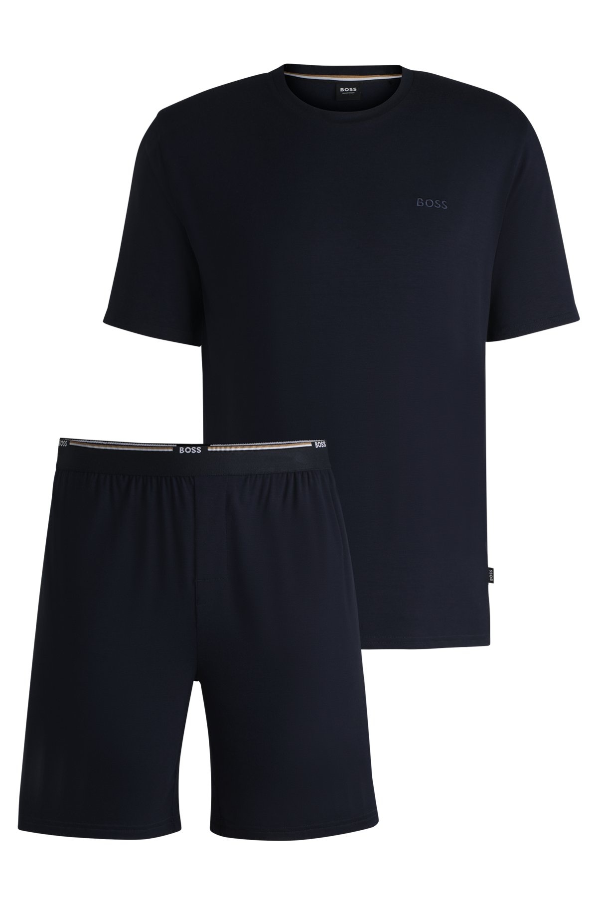 SHORT JERSEY PAJAMA SET WITH EMBROIDERED BRANDING - 5