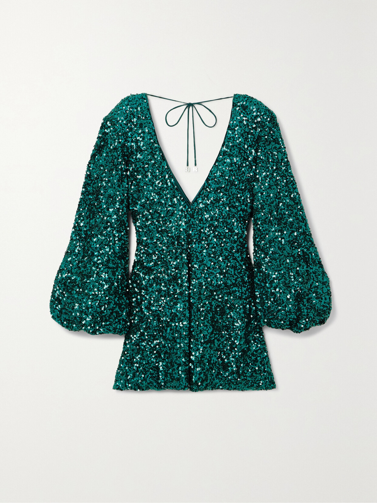Darsie Sequined Stretch Recycled-chiffon Mini Dress - 1