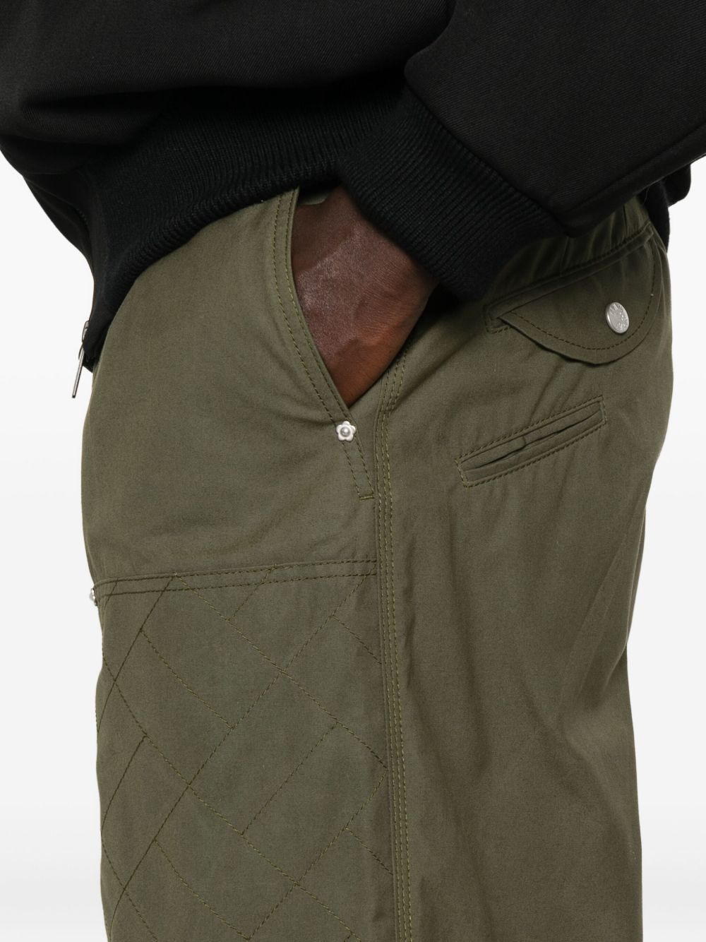 quilted-panel trousers - 5