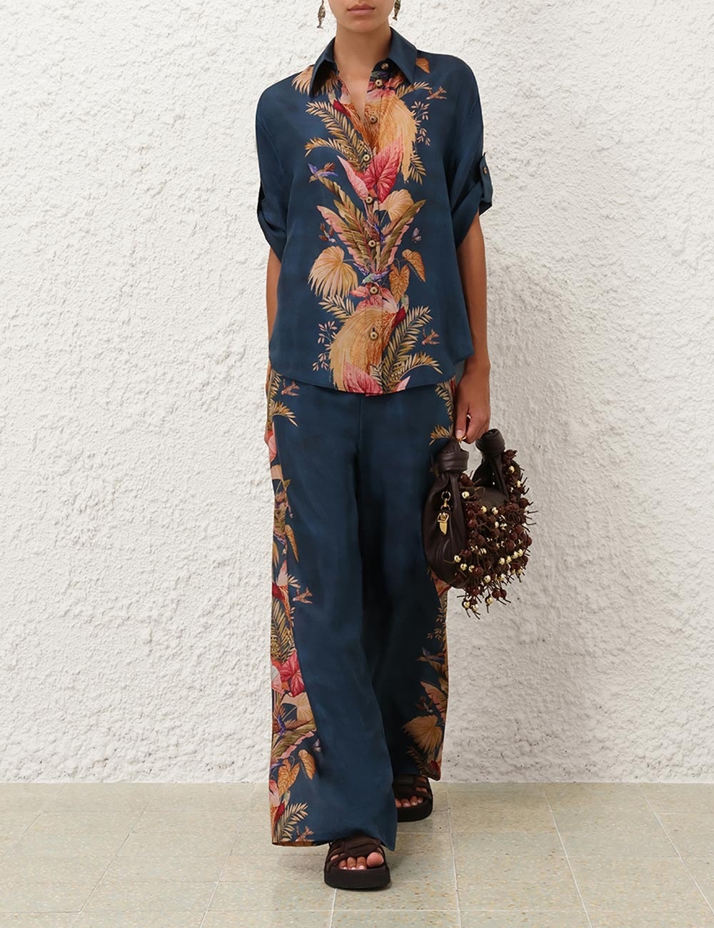 パンツ Zimmermann Ascension Relaxed Pant 0400022776016_DARKBLUEPALMFLOR